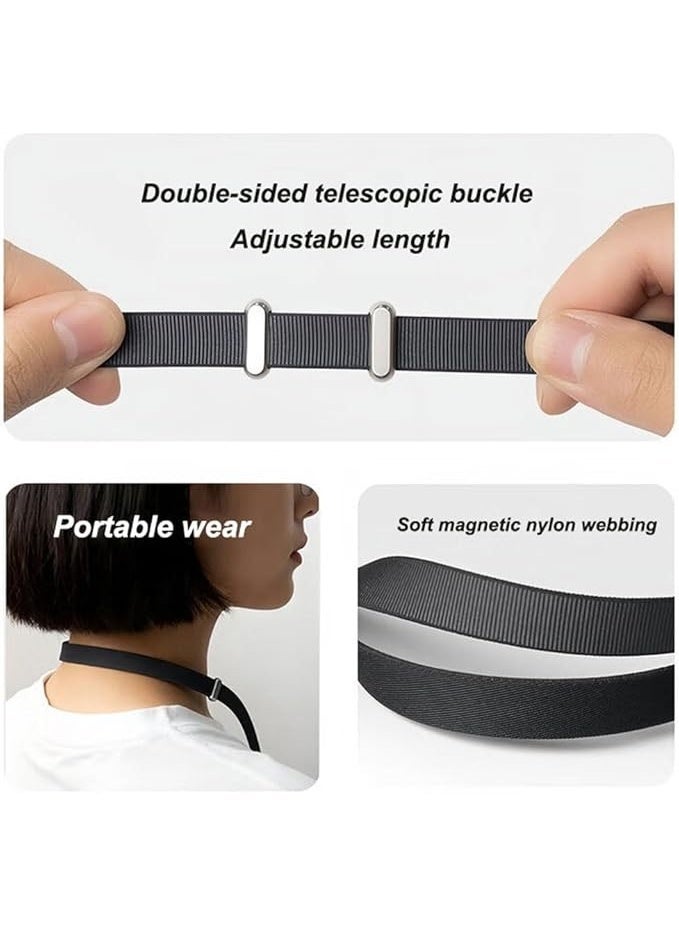 Phone Lanyard Crossbody Strap for Phones, Adjustable Anti-Theft Neck Holder with Magnetic Strap & Quick Release Neon Yellow color. - Image 3